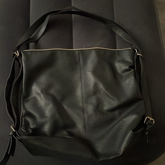 Black leather snake skin print purse - Picture 3 of 4